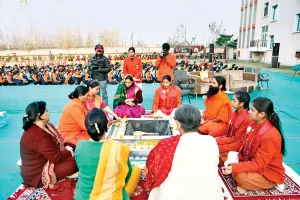Initiation ceremony performed in Vedic manner in Acharyakulam